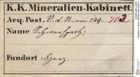 Etiketten zu Baryt (NHMW-MIN-As874)
